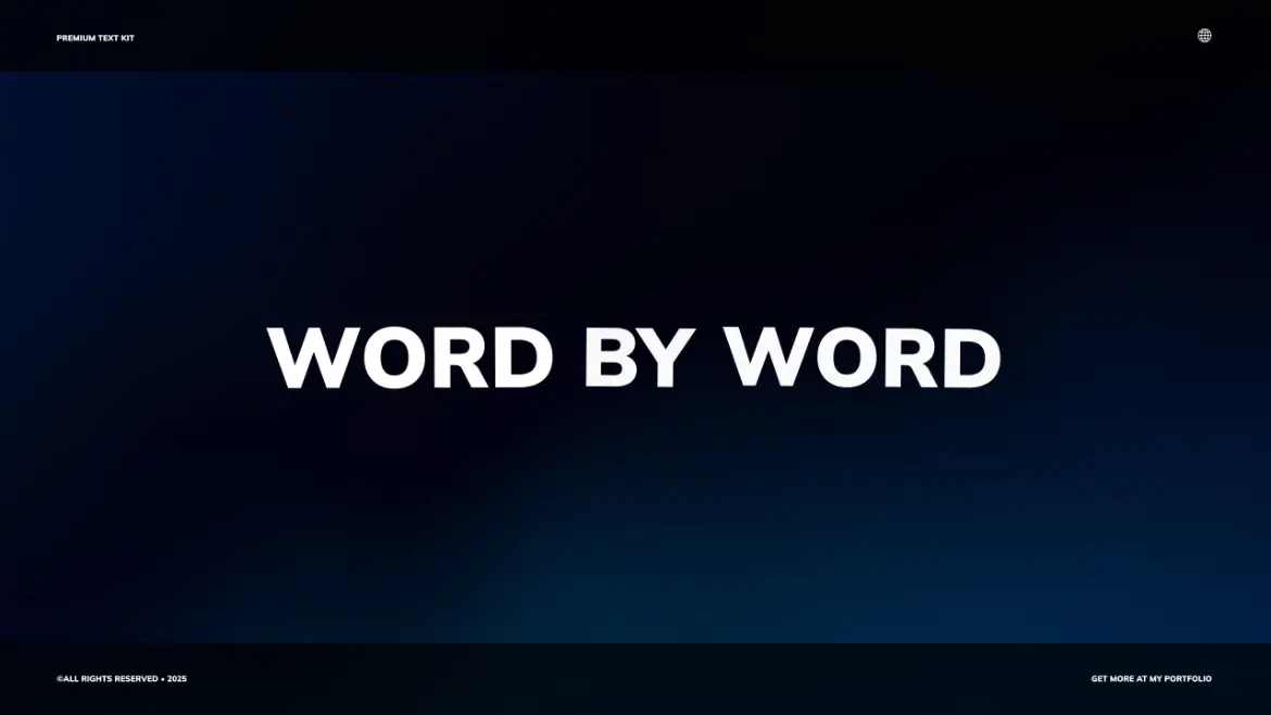 AE动态文字动画工具包预设