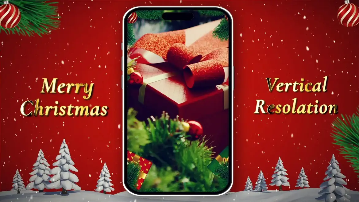 圣诞节日贺卡片头AE视频模板