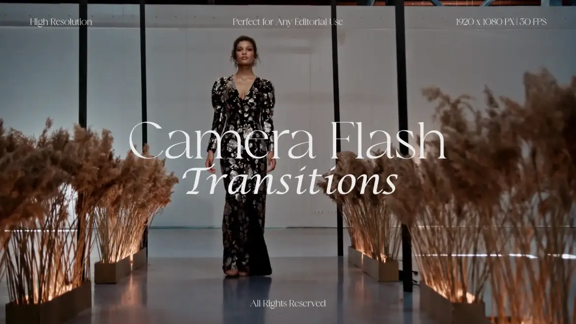 电影感相机闪光转场AE模板