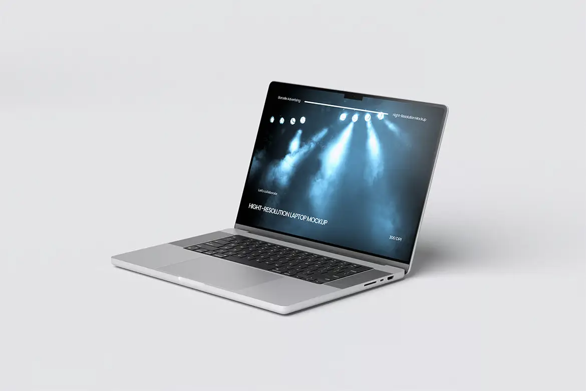 4套笔记本电脑PSD展示模型