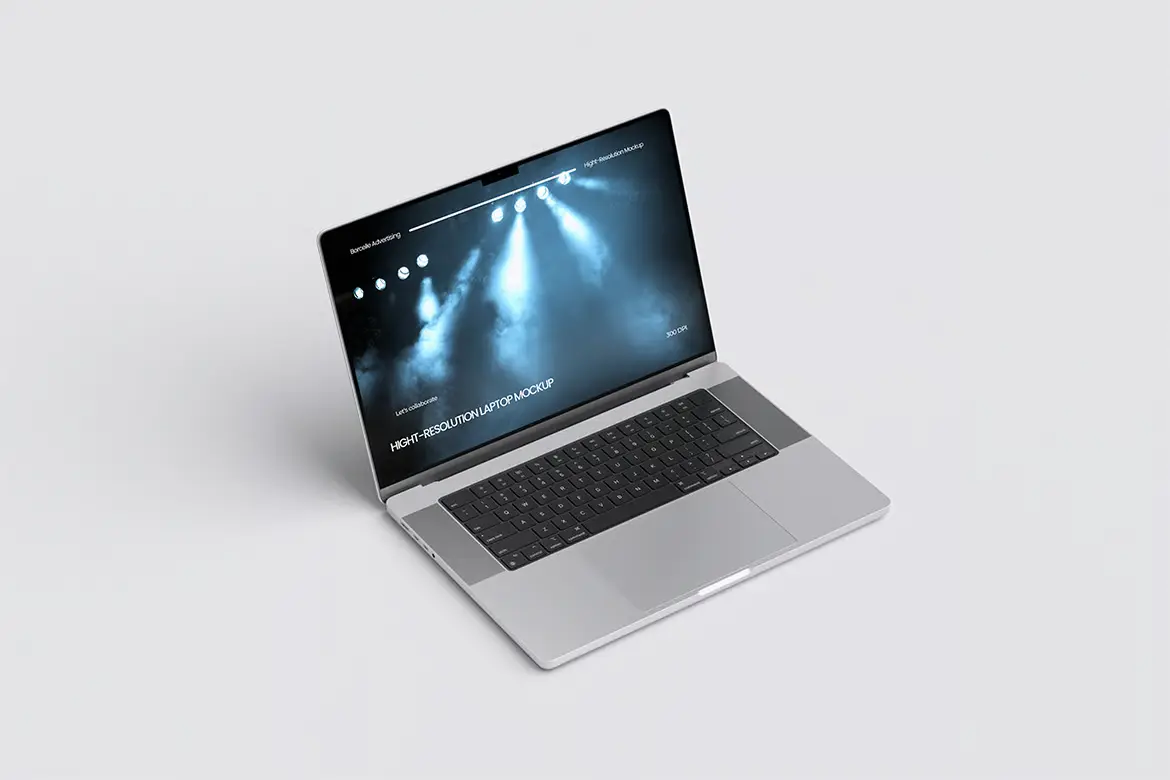 4套笔记本电脑PSD展示模型
