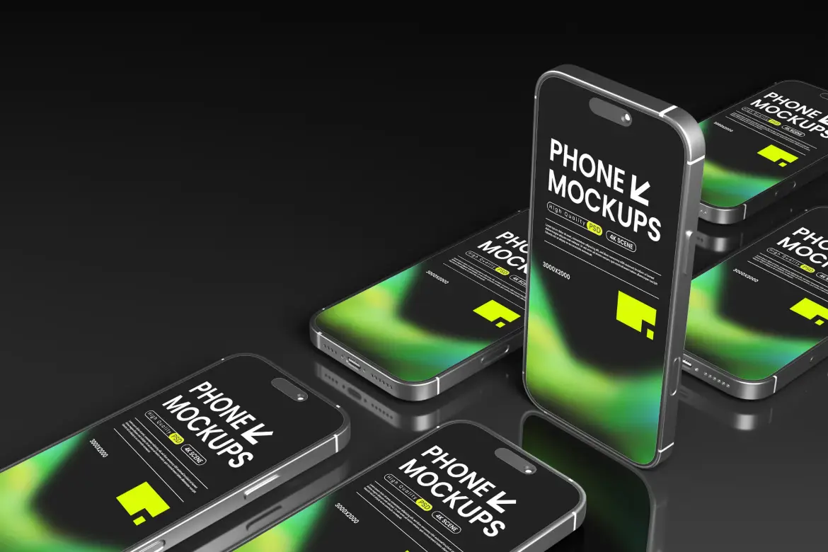 1套专业手机PSD展示模型