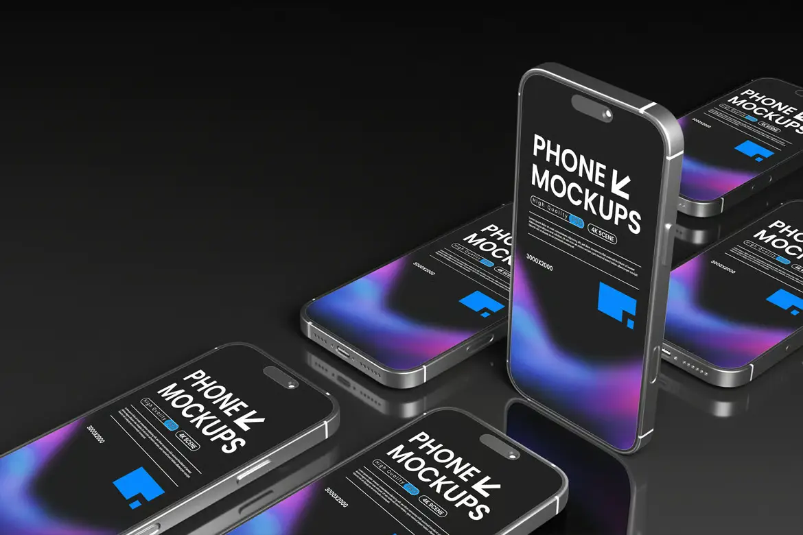 1套专业手机PSD展示模型