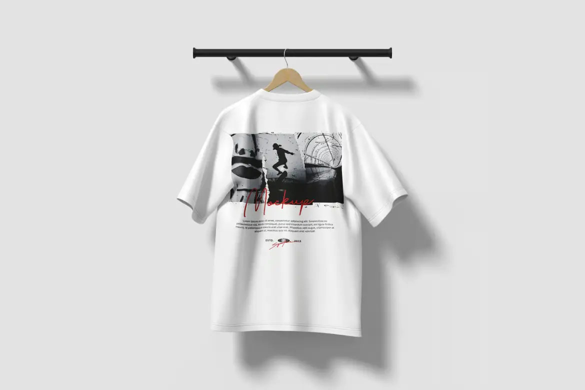 3款超大号T恤服装PSD展示样板