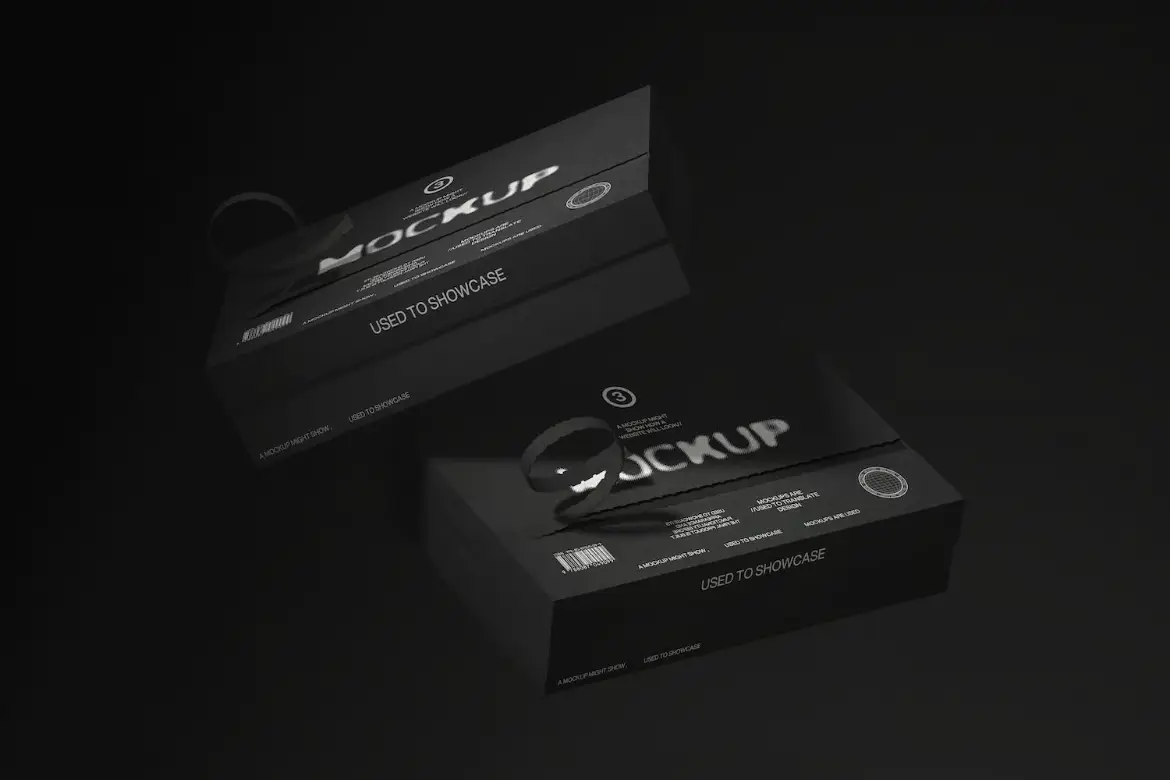 矩形盒装包装PSD展示模型