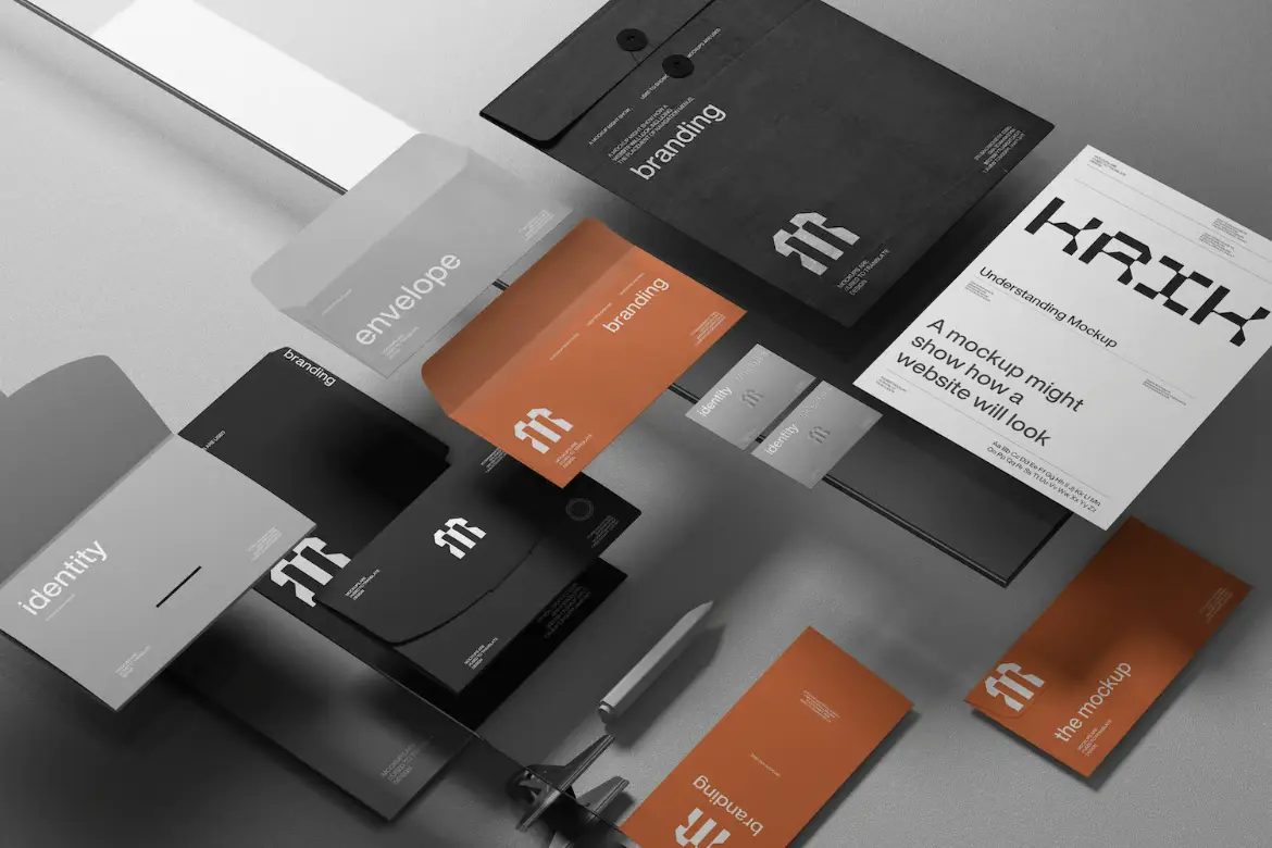 文具品牌VI系统PSD展示模型