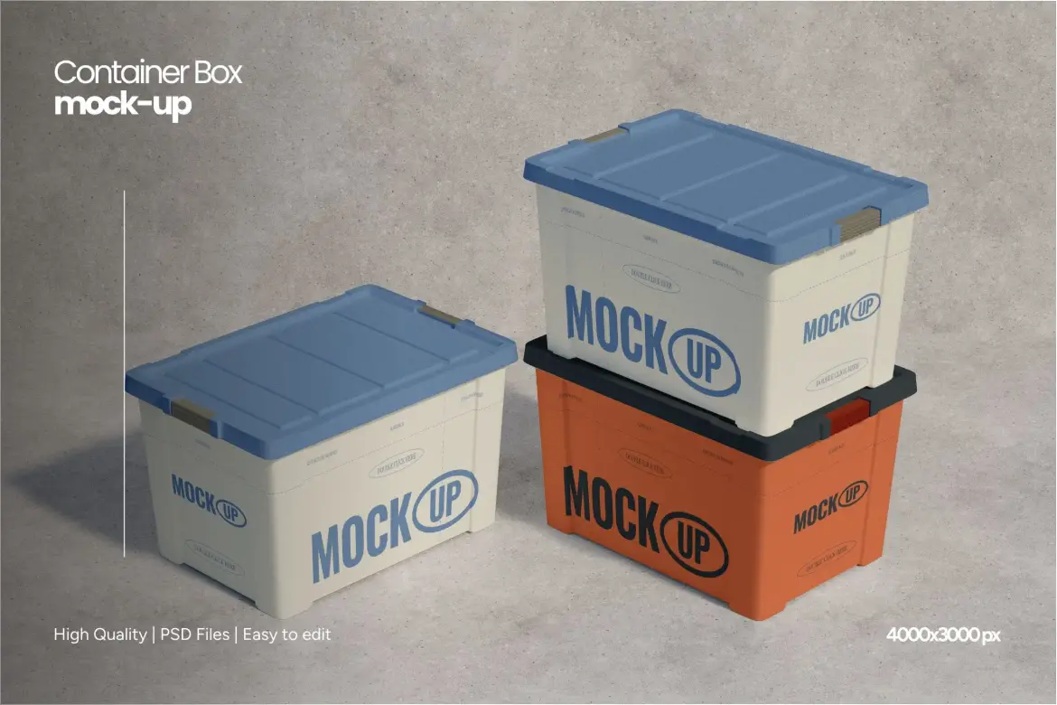 容器箱运输包装PSD模型