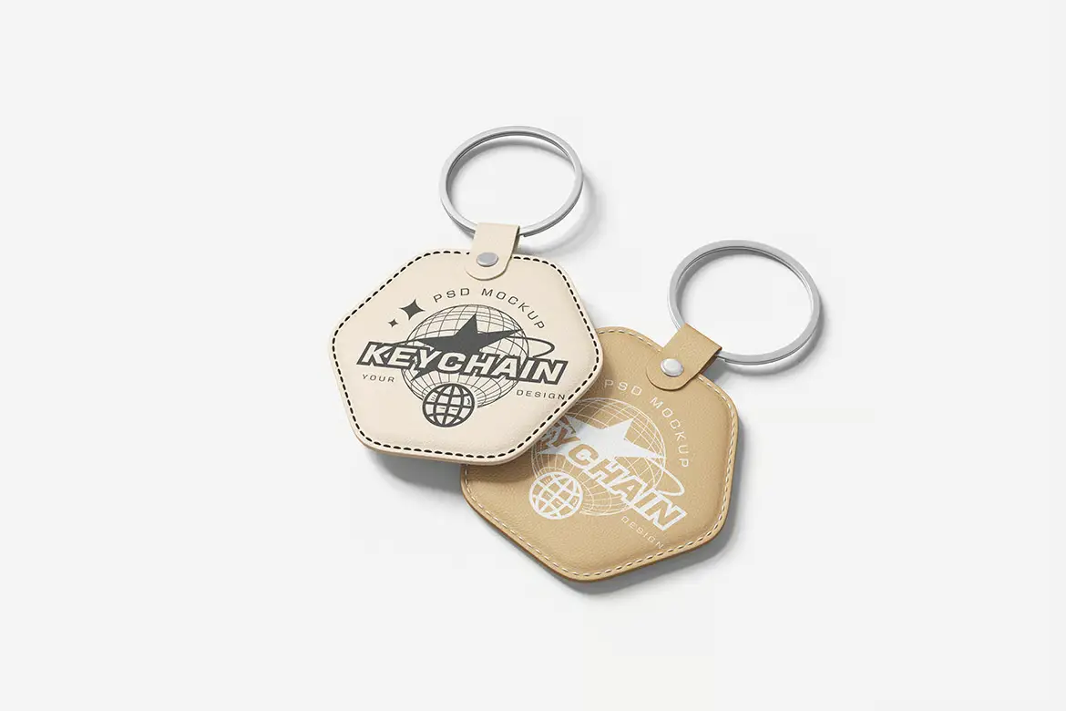 4套钥匙扣模型PSD展示样机