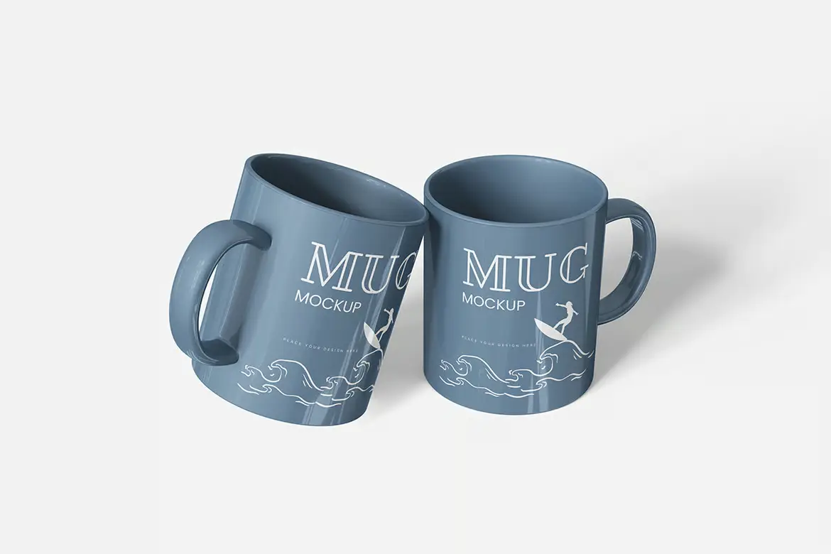 4套带盒杯子PSD展示模型