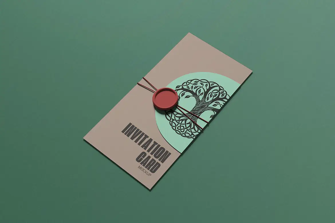 4套邀请卡PSD展示模型