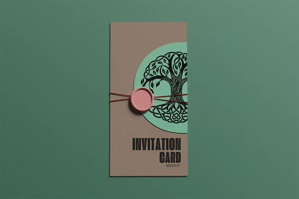 4套邀请卡PSD展示模型