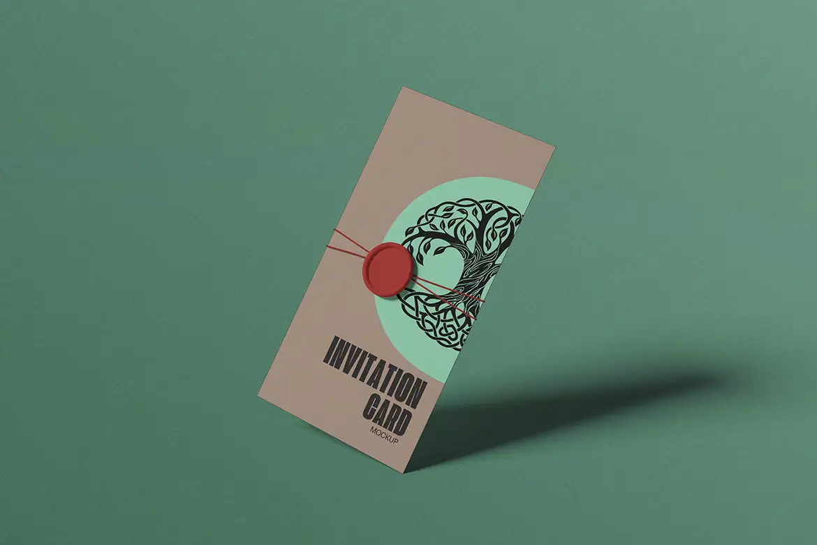 4套邀请卡PSD展示模型