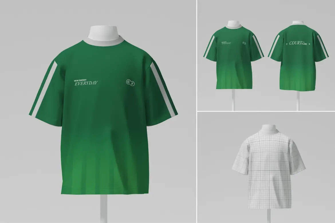 2套T恤人体模特PSD展示模型