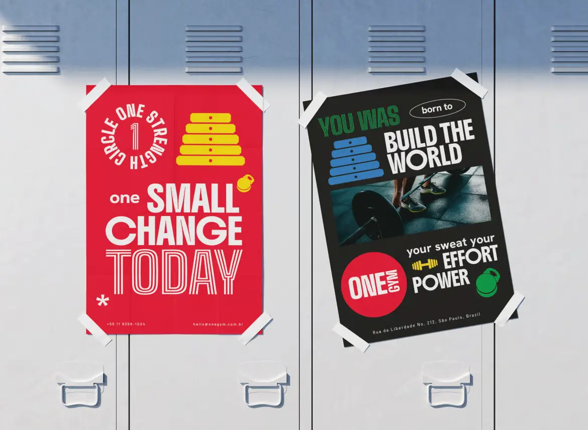 %title插图%num 2套贴胶带海报储物柜PSD展示模型