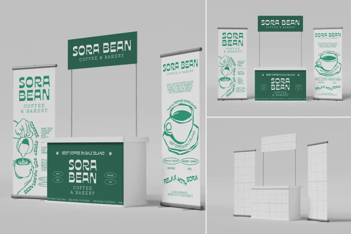 展示展位滚动横幅PSD展示模型