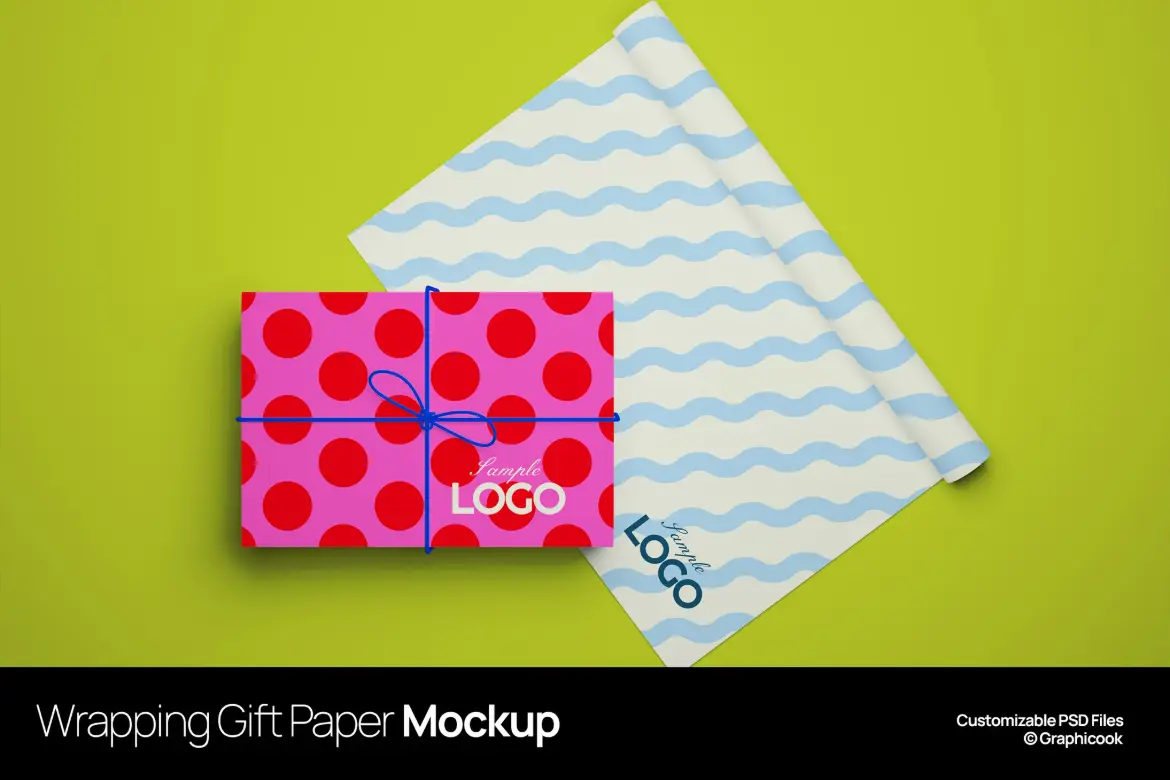 包装礼纸样机PSD模板