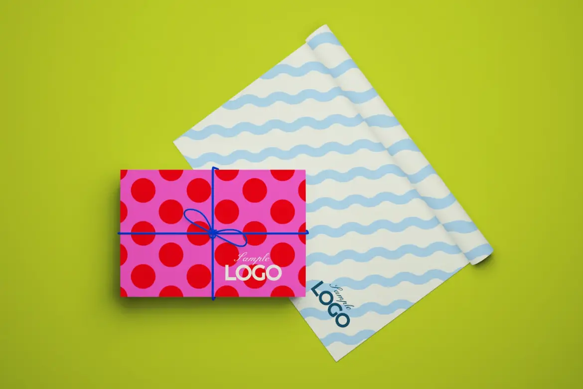 包装礼纸样机PSD模板