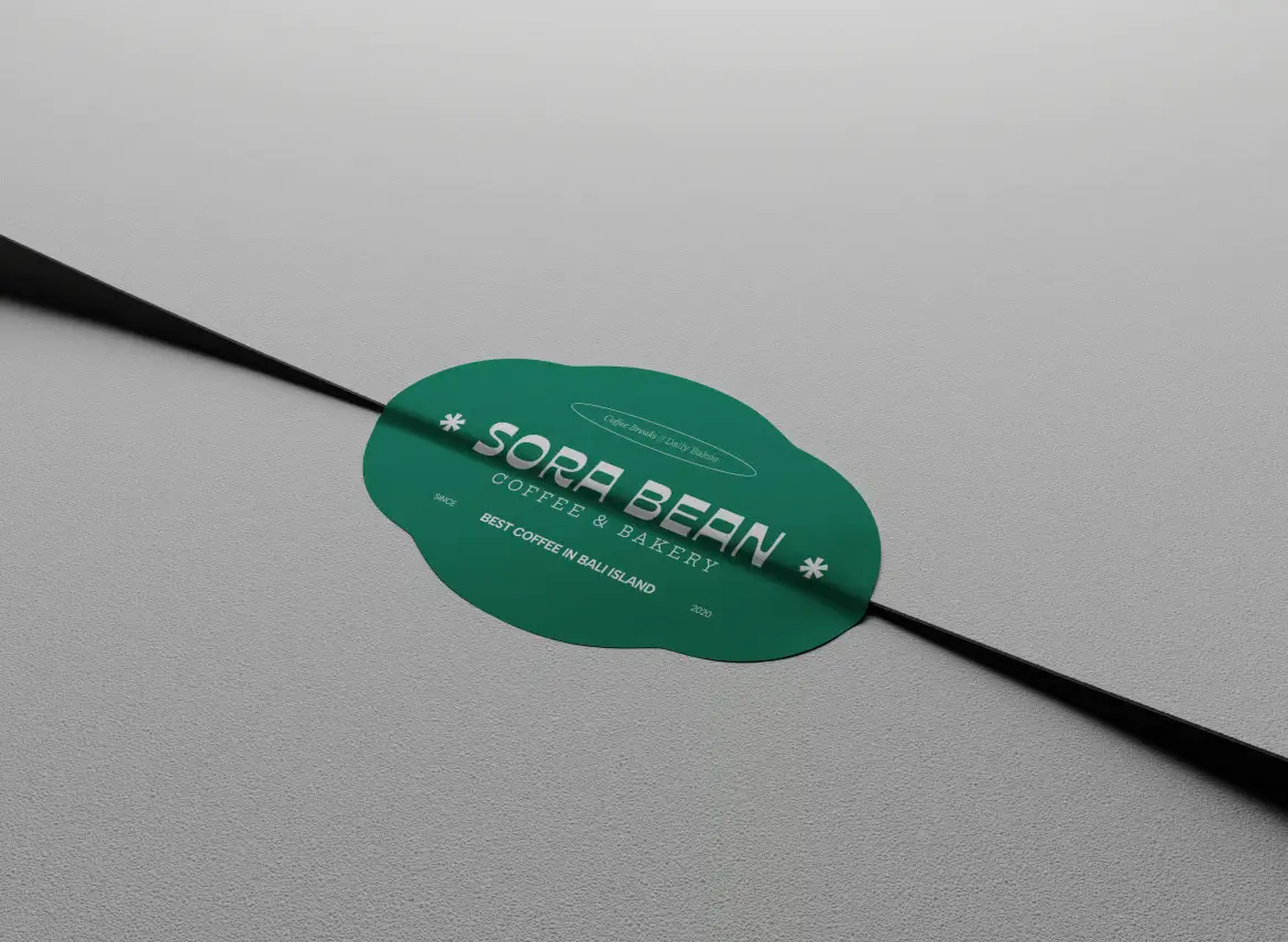 2套模具切割贴纸PSD样机模板