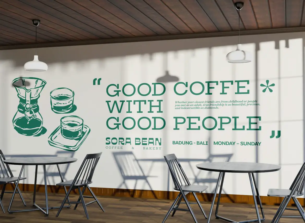 %title插图%num 餐厅咖啡馆墙面PSD展示模型