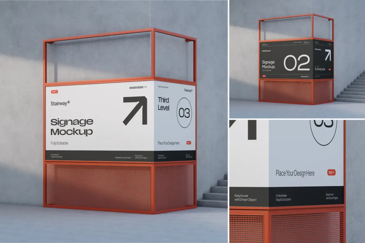 户外大型标识导向系统PSD模型