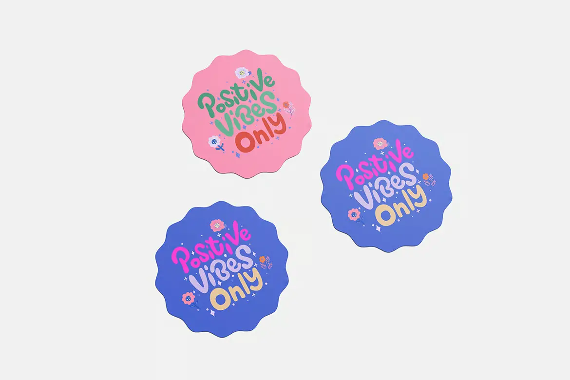 5套贴纸3D展示PSD样机模板