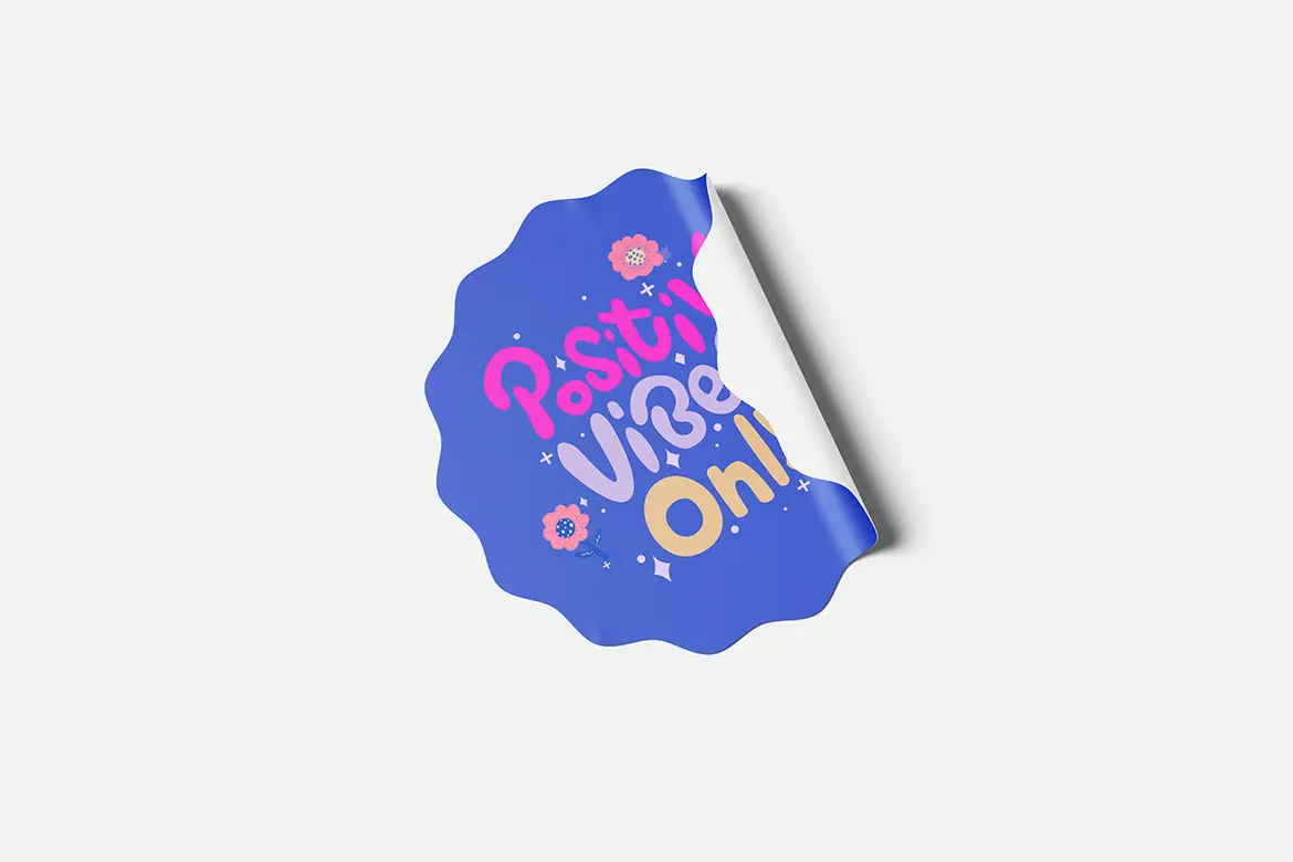 5套贴纸3D展示PSD样机模板