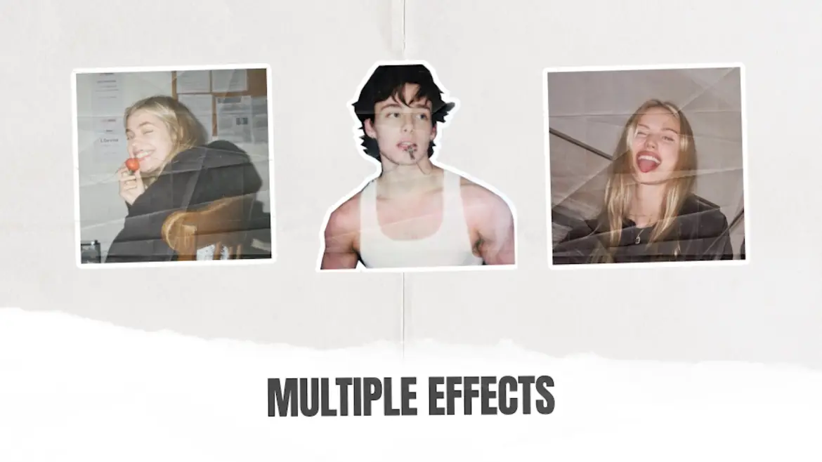 纸张揉皱展开动画AE模板