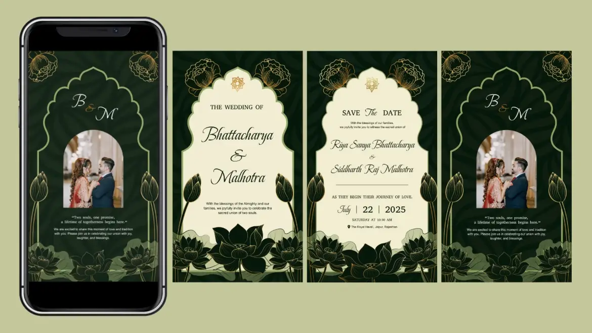 花卉婚礼请柬邀请函AE模板