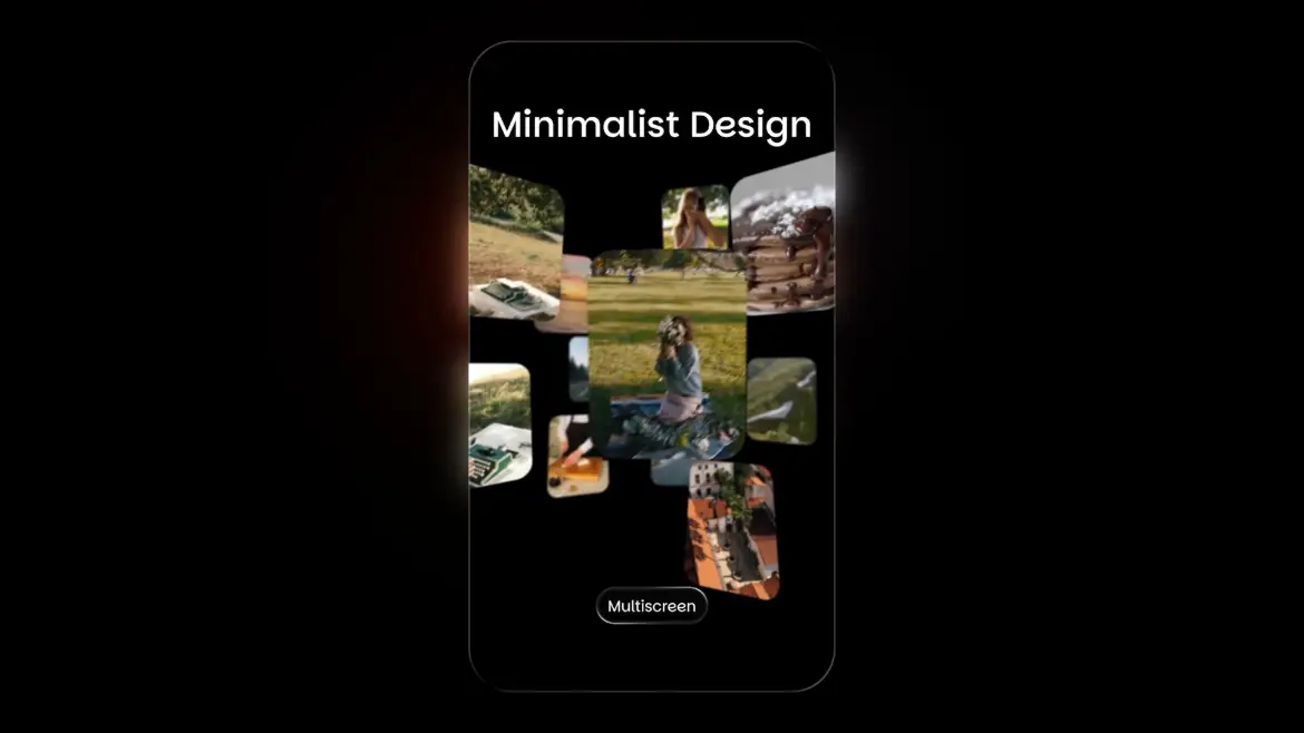 超清竖屏轮播幻灯片AE模板