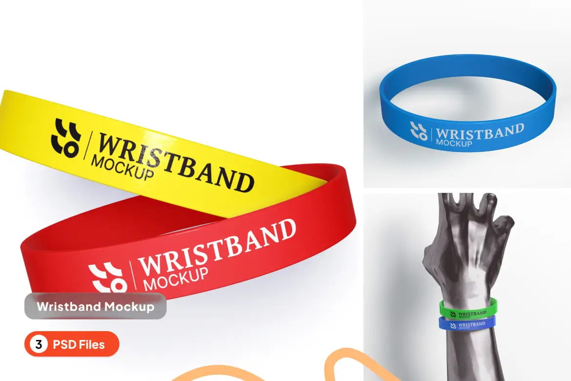硅胶腕带手环样机PSD模板