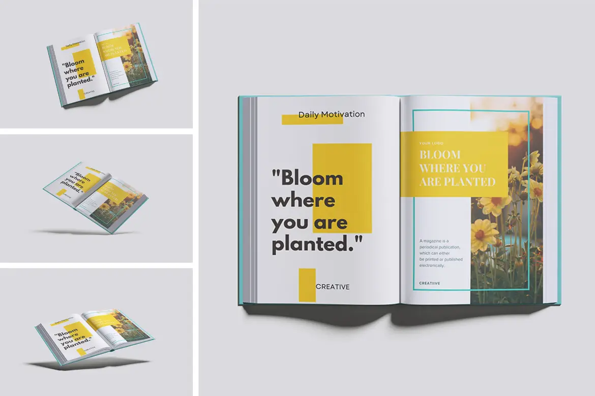 精装书籍装帧样机PSD模板