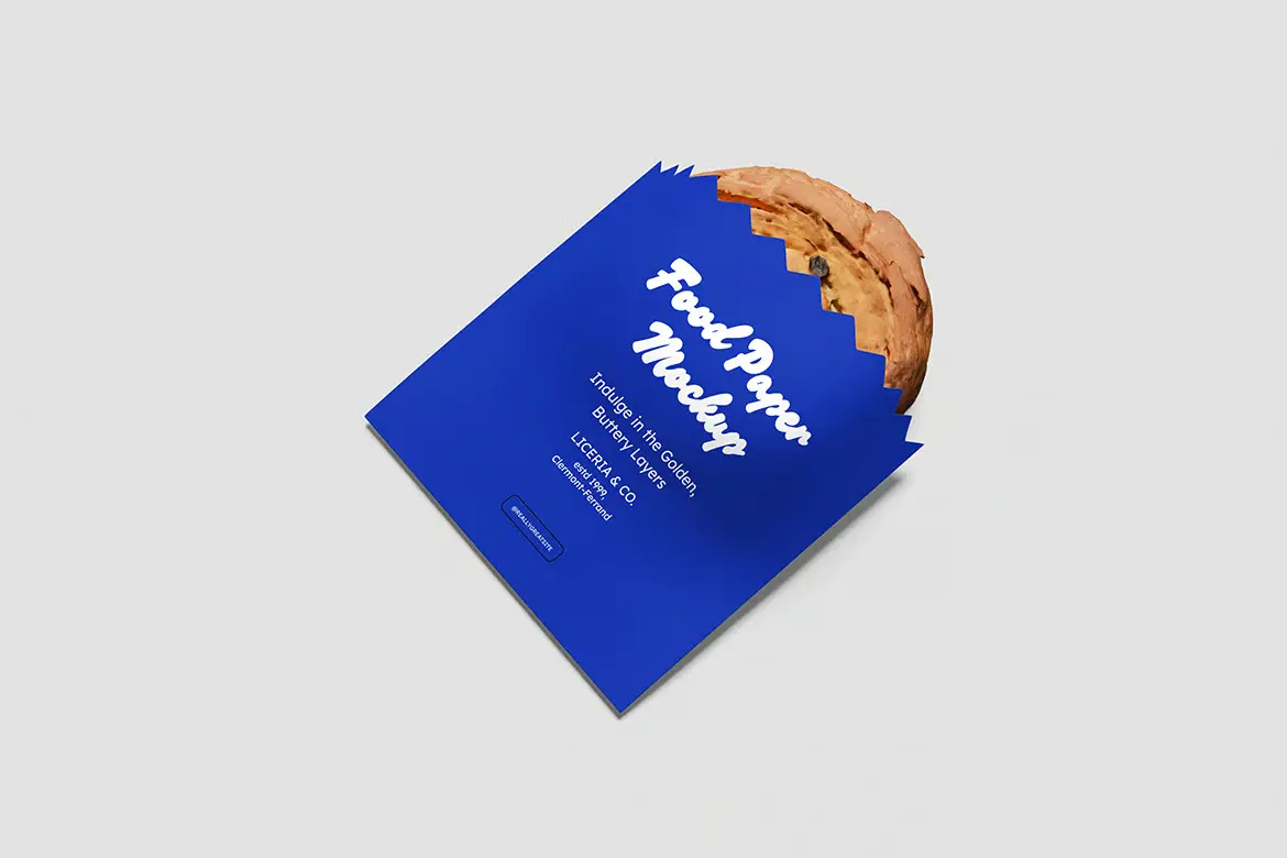 食品纸袋包装样机PSD模板