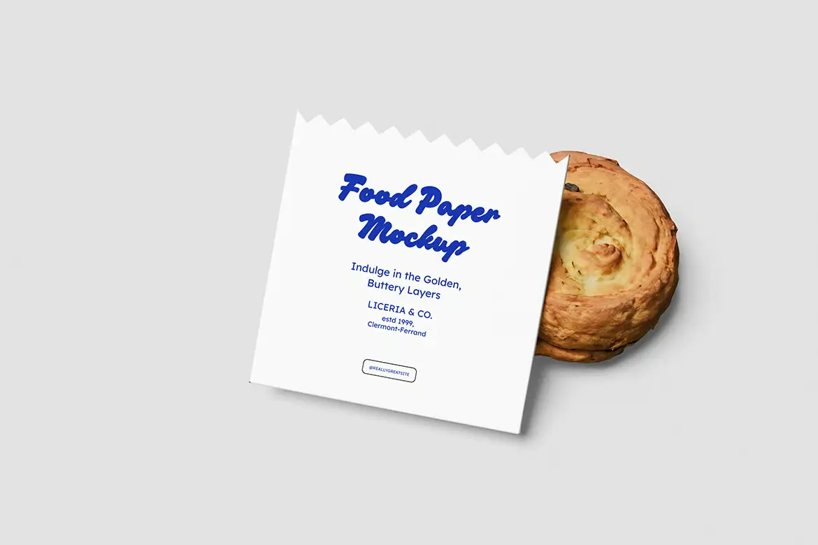 食品纸袋包装样机PSD模板