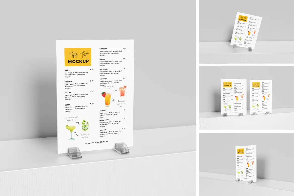 桌牌桌帐展示架样机PSD模板