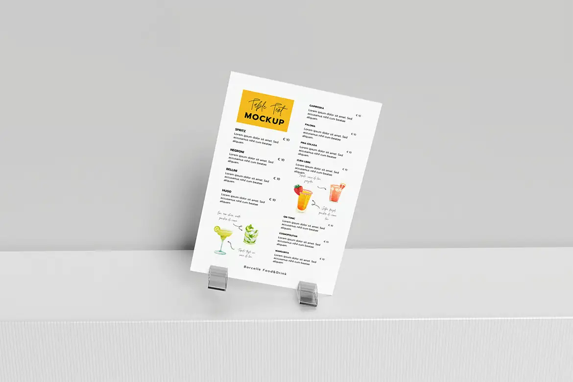 桌牌桌帐展示架样机PSD模板