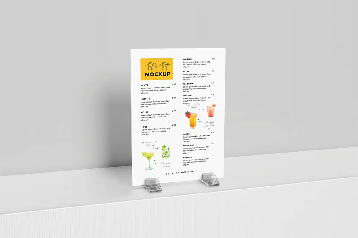 桌牌桌帐展示架样机PSD模板