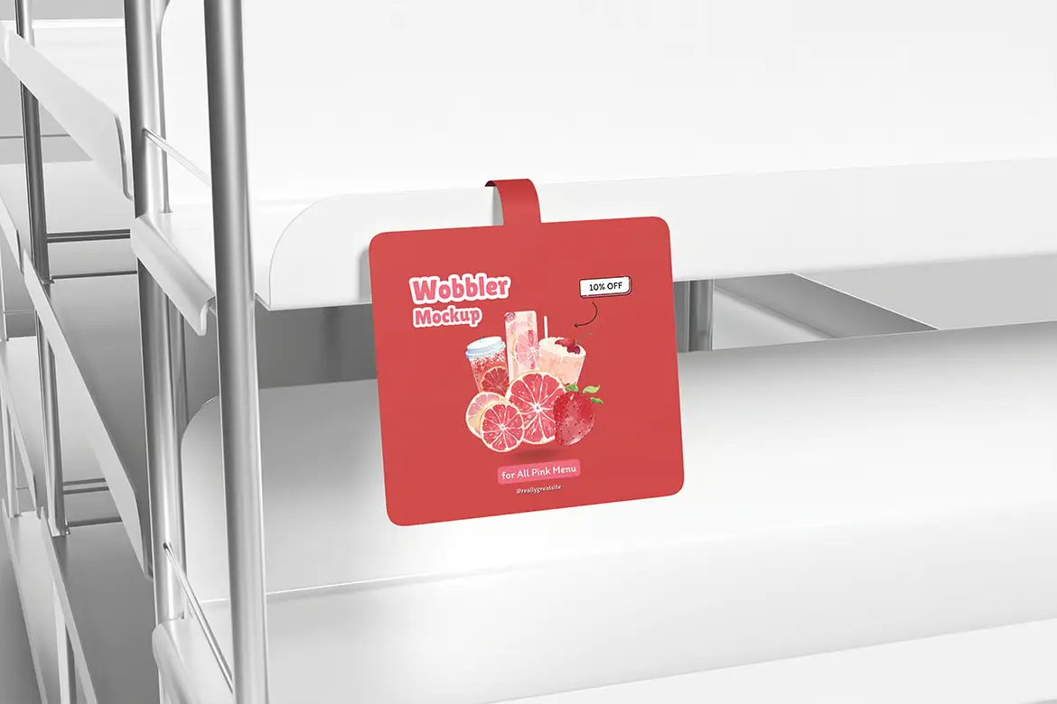 悬挂式广告牌摇摆样机PSD模板