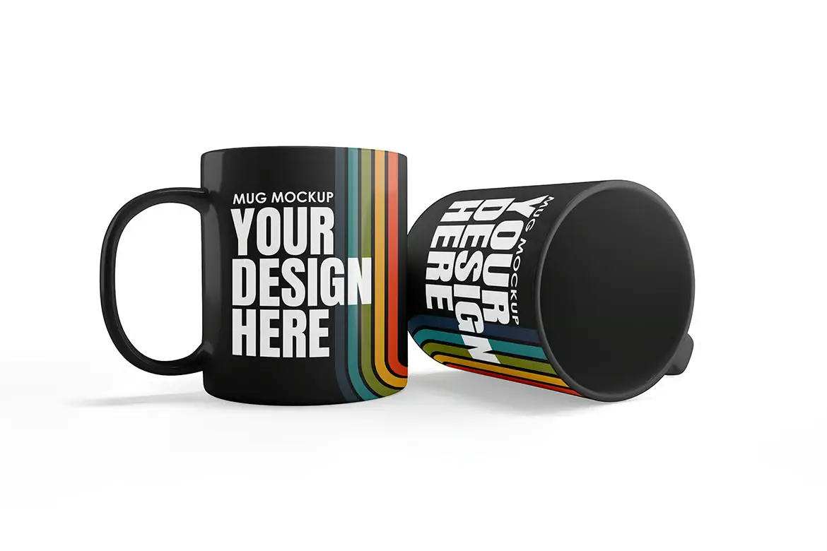 马克杯咖啡杯样机PSD模板