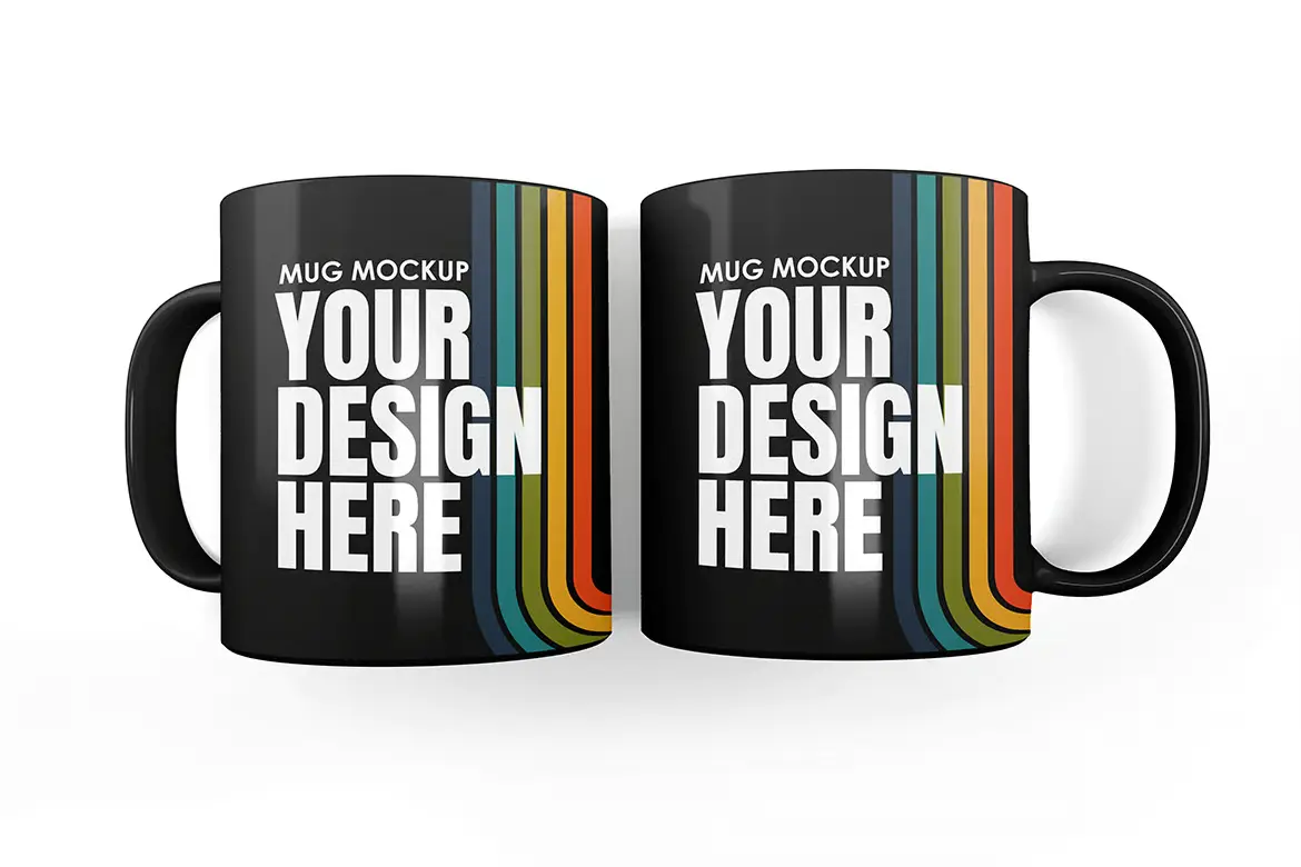 马克杯咖啡杯样机PSD模板