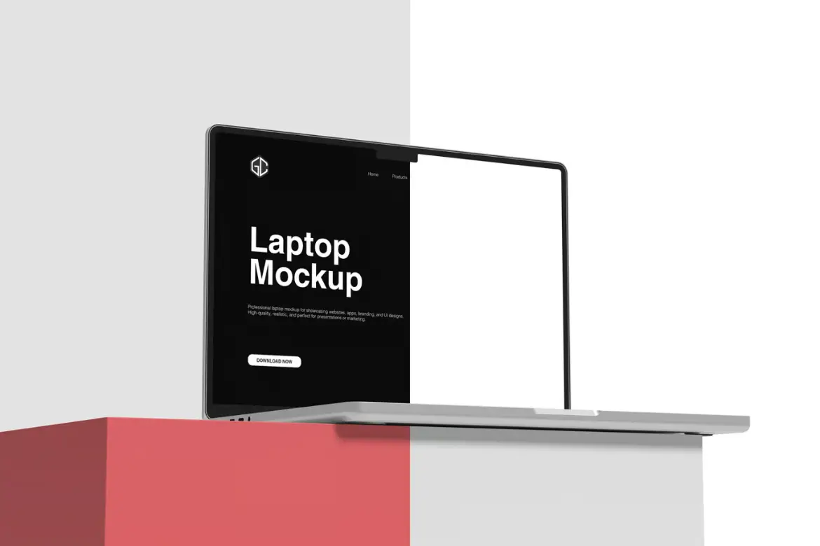 多角度笔记本电脑样机PSD模板