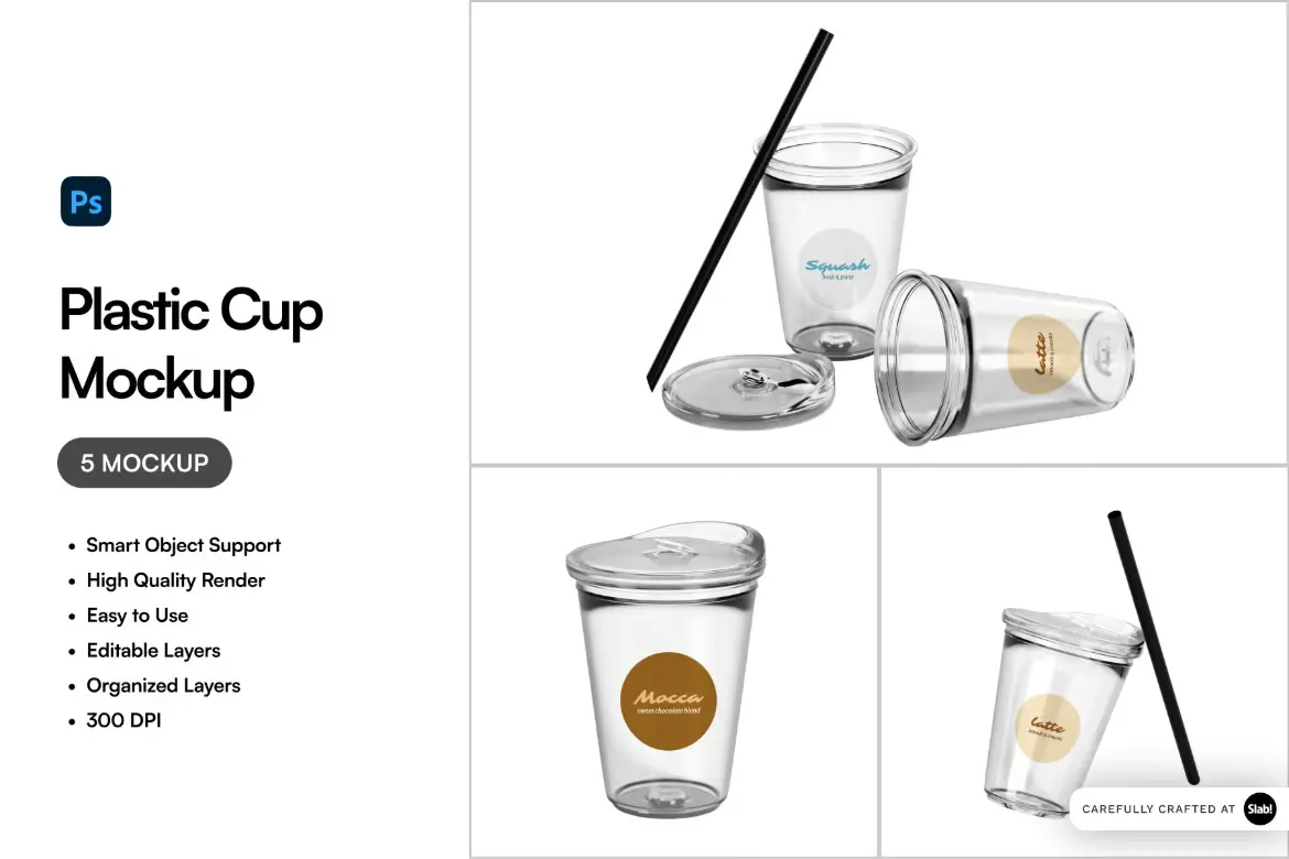 塑料杯饮料杯样机PSD模板