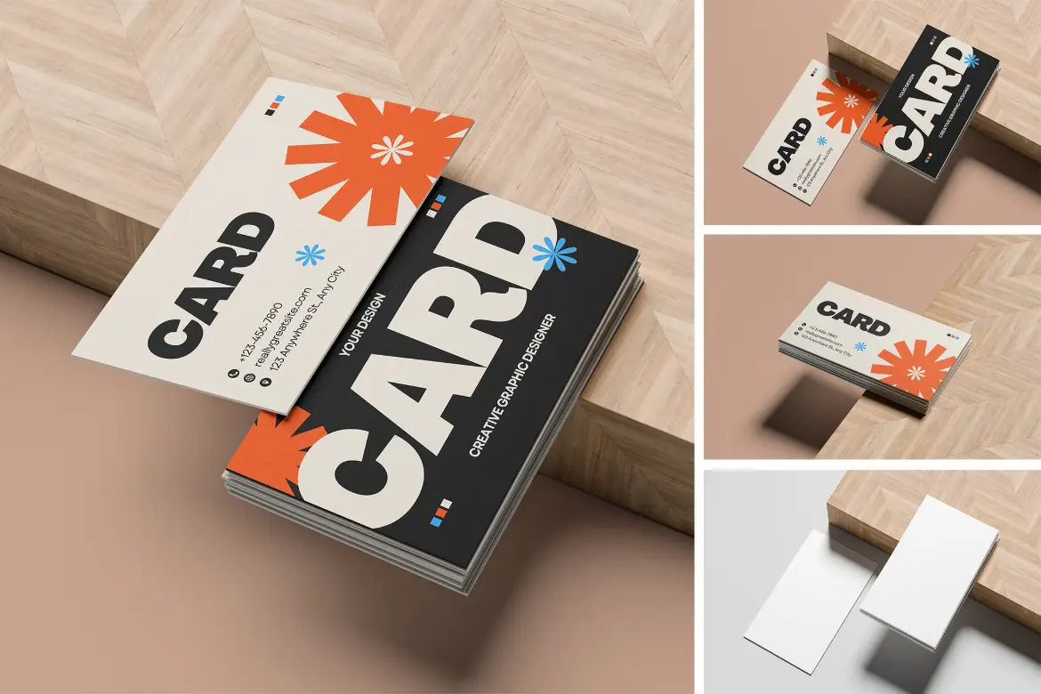 高端商务名片样机PSD模板