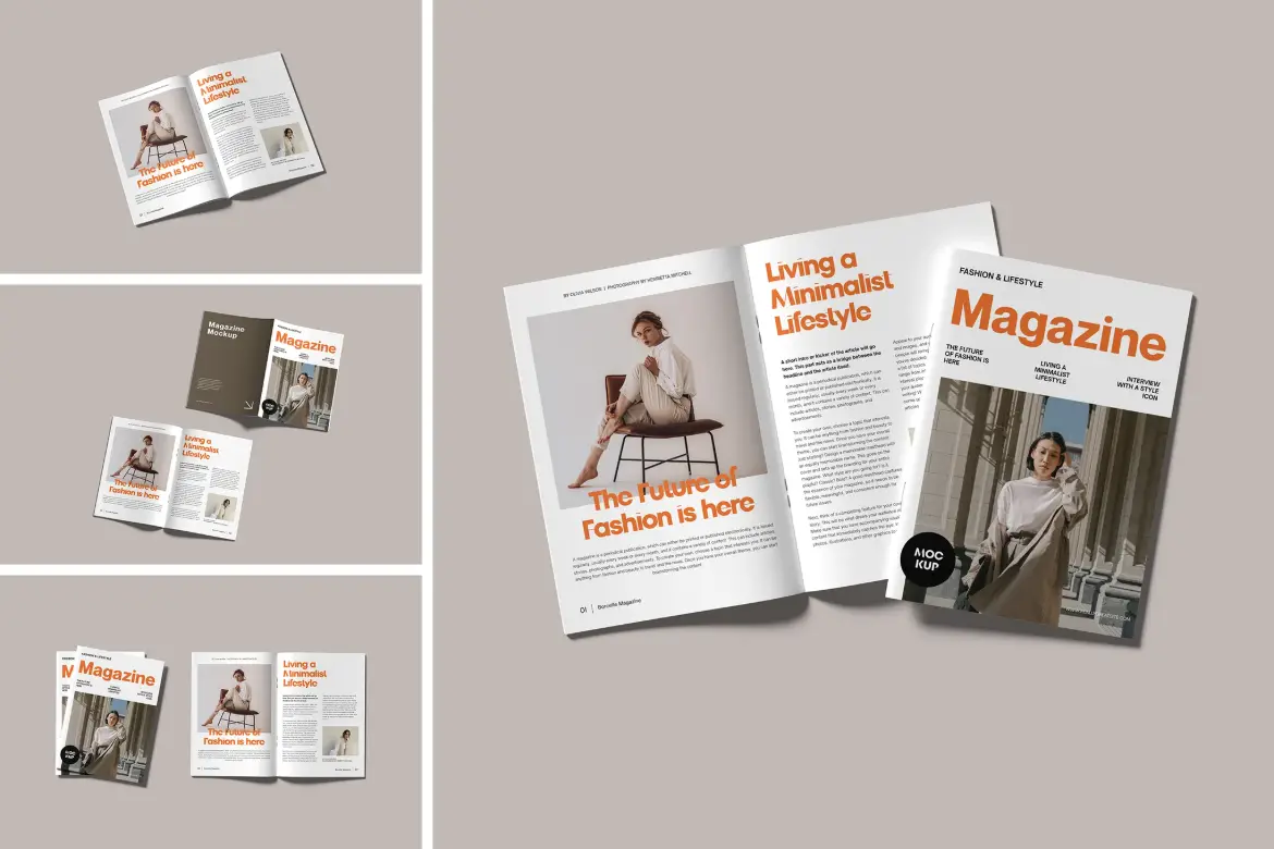 专业时尚杂志样机PSD模板