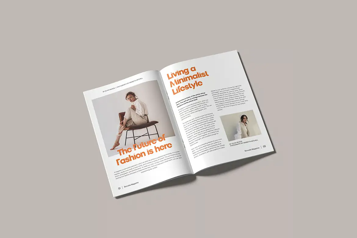 专业时尚杂志样机PSD模板