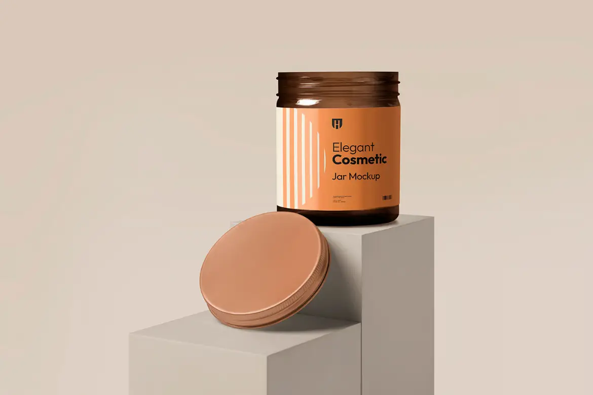 化妆品罐护肤品包装样机PSD模板 Cosmetic Jar Mockup