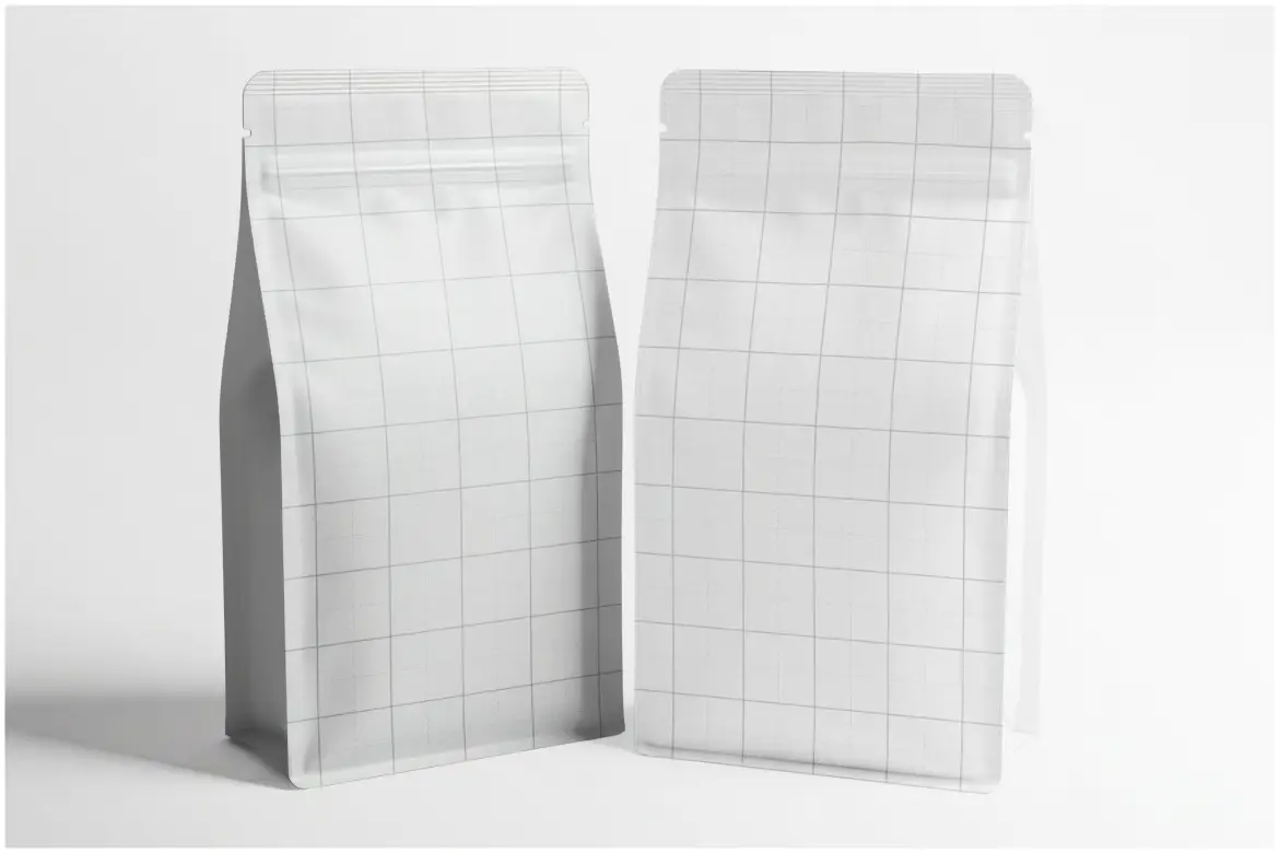 咖啡袋包装样机PSD模板 Coffee Pouch Mockup