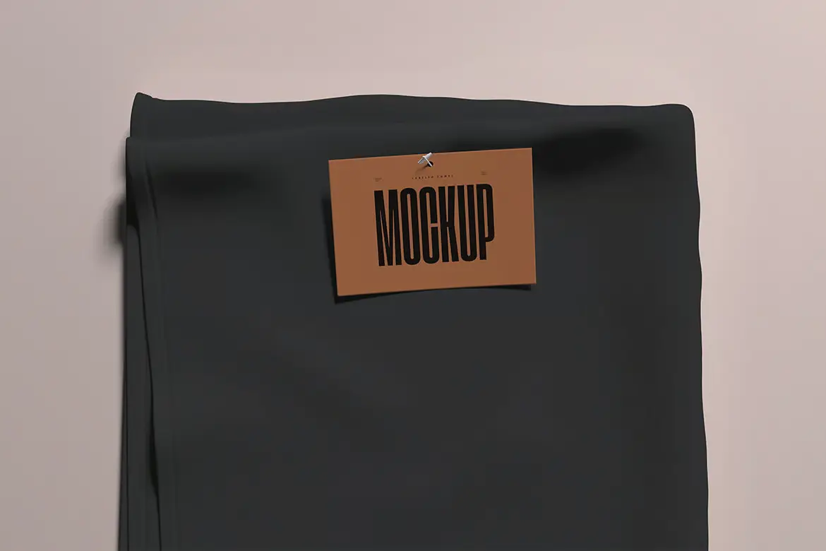 毛巾刺绣印花样机PSD模板 Towel Mockup