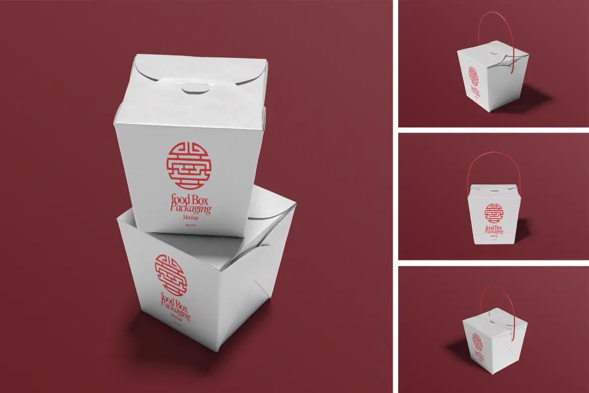 食品包装盒样机PSD模板 Food Box Mockup