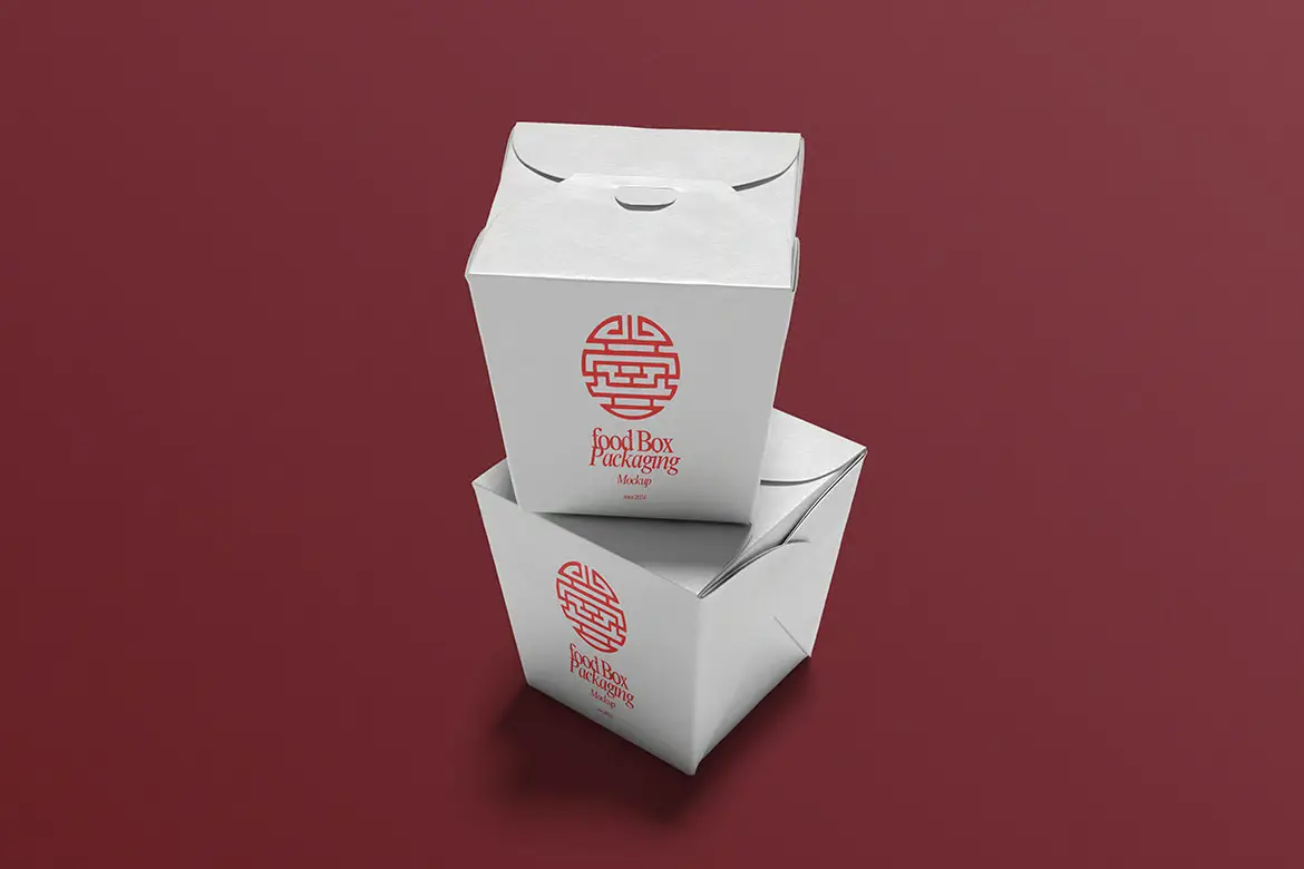 食品包装盒样机PSD模板 Food Box Mockup
