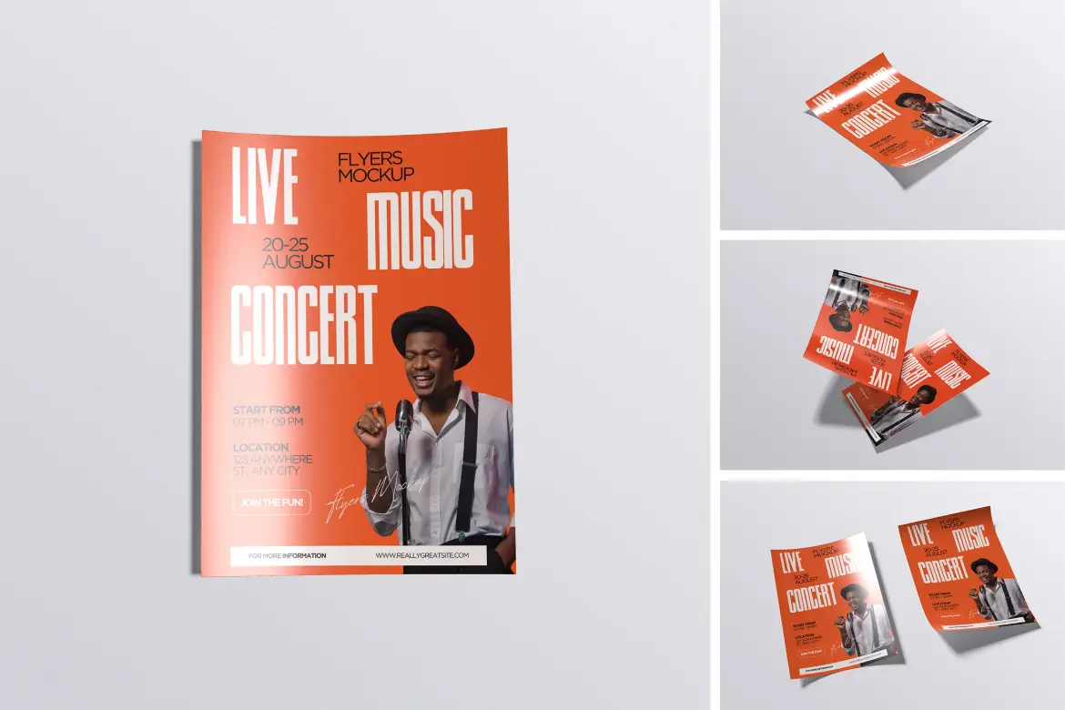 传单样机PSD模板 Flyers Mockup